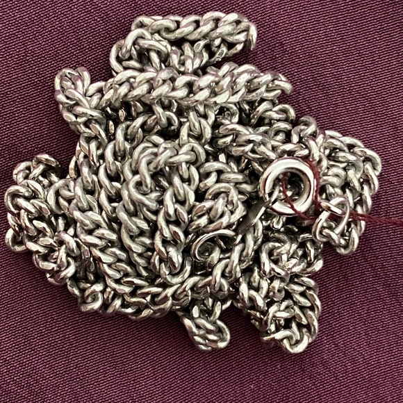 Agem I Sterling Silver Curb Neck Chain 30" - Picture 12 of 16